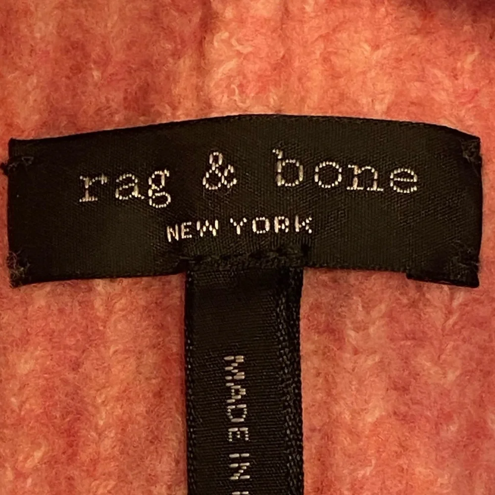 NWT Wool Rag & Bone Superfine Italian Merino Wool Pink Beanie Hat with Pom FIRM$ - Picture 15 of 16
